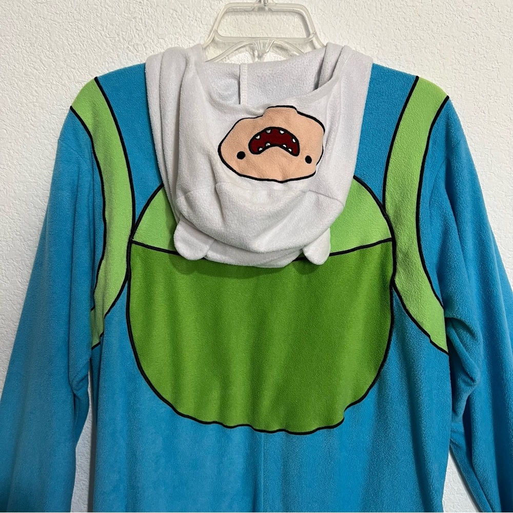Adventure Time Finn the Human Cartoon Network Fleece Onesie Costume Unisex 2XL - Picture 11 of 16